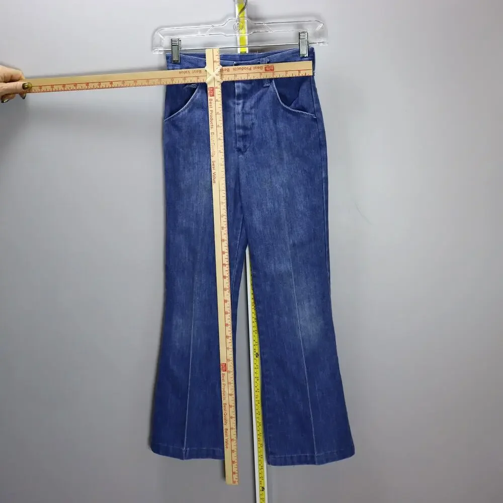 Vintage Donmoor Girls Denim Jacket & Pants Set Size 10 Western‎ 70s Blue